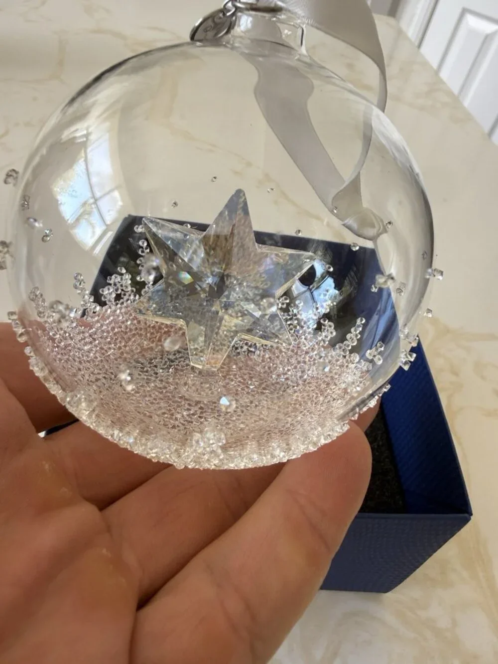 2014 Swarovski Christmas Ball Ornament Snowflake Crystal Brand New